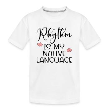 Langage de la danse rythmique - T-shirt bio Premium Enfant - blanc - Devant