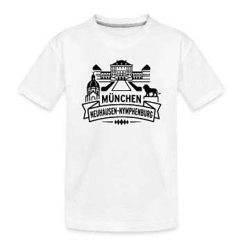 München Neuhausen Nymphenburg - Kinder Premium Bio T-Shirt - Weiß - Vorne