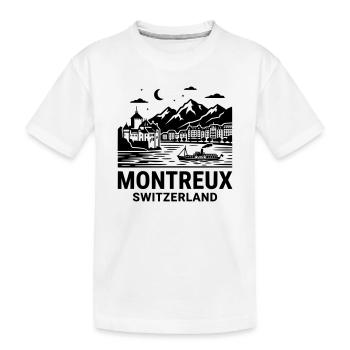 Montreaux, Switzerland - Kids' Premium Organic T-Shirt - white - Front