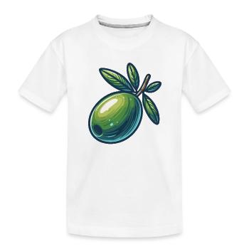 Olive Stylisée Émeraude - T-shirt bio Premium Enfant - blanc - Devant
