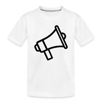 mégaphone - T-shirt bio Premium Enfant - blanc - Devant