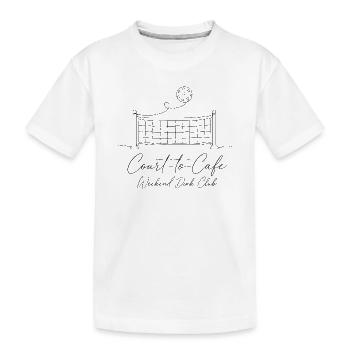 Chemise Pickleball Line Art – Minimaliste Court-to-CA - T-shirt bio Premium Enfant - blanc - Devant