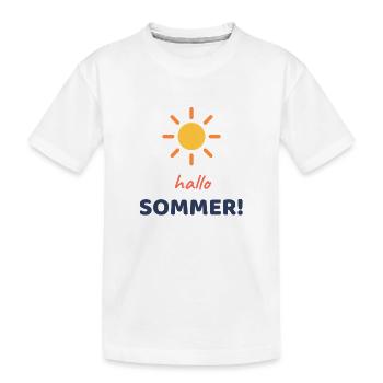 Hallo, Sommer! - Kinder Premium Bio T-Shirt - Weiß - Vorne