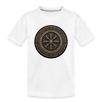 Cercle de boussole runique nordique - T-shirt bio Premium Enfant - blanc - Devant