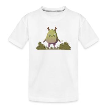 Mossy Forest Creature/Nature Creature - Kids' Premium Organic T-Shirt - white - Front