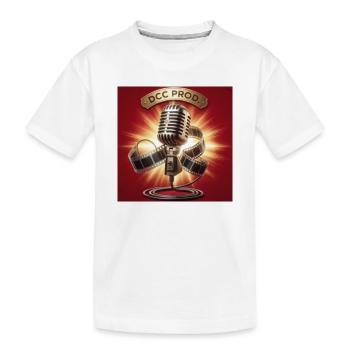 DCC PROD Retro Cinematic Microphone - Kids' Premium Organic T-Shirt - white - Front