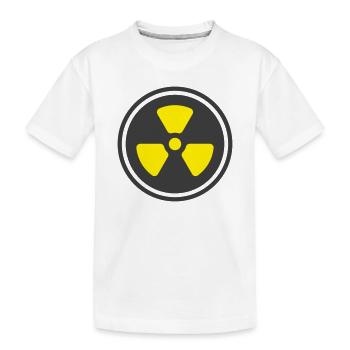 Symbole d’icône solide d’alerte aux radiations - T-shirt bio Premium Enfant - blanc - Devant