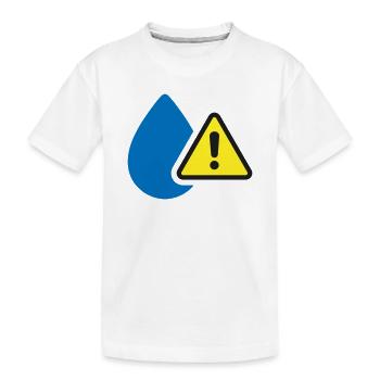 Avertissement de fuite d’eau Symbole d’humidité icône solide - T-shirt bio Premium Enfant - blanc - Devant