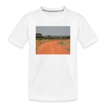 Antilope sur la Route Rouge - T-shirt bio Premium Enfant - blanc - Devant