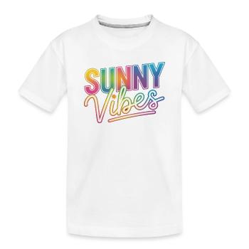 Ambiance ensoleillée, néon rétro - T-shirt bio Premium Enfant - blanc - Devant