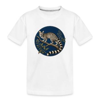 Genetta genetta – Illustration naturaliste - T-shirt bio Premium Enfant - blanc - Devant