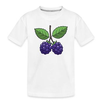 Costume de mûre Baies de Carnaval Violet - T-shirt bio Premium Enfant - blanc - Devant
