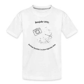 Baujahr 1976 - Kinder Premium Bio T-Shirt - Weiß - Vorne