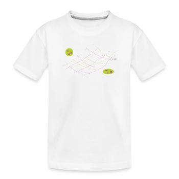 Lignes néon croisent Jeux de couleurs - T-shirt bio Premium Enfant - blanc - Devant