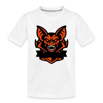 Blason de la mascotte de la chauve-souris - T-shirt bio Premium Enfant - blanc - Devant