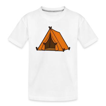 Aventures sous la tente orange - T-shirt bio Premium Enfant - blanc - Devant