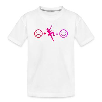 The mountaineers and climbers fit together - Kids' Premium Organic T-Shirt - white - Front