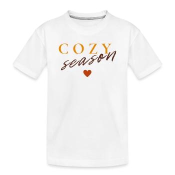 Saison douillette | Design minimaliste d’automne - T-shirt bio Premium Enfant - blanc - Devant