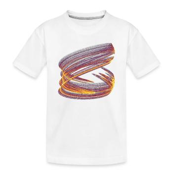 Light Vortex of Chaos – Strange Attractor - Kids' Premium Organic T-Shirt - white - Front