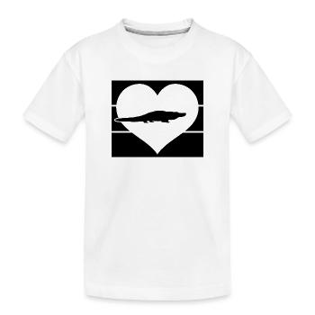 Cœur d’alligator - T-shirt bio Premium Enfant - blanc - Devant