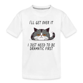 Drama Cat – Je vais passer à autre chose - T-shirt bio Premium Enfant - blanc - Devant