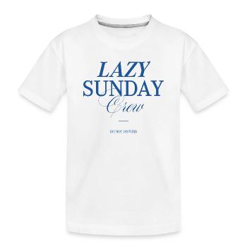 Lazy Sunday Crew - Kids' Premium Organic T-Shirt - white - Front