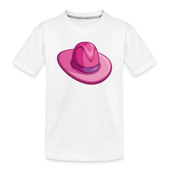 Chapeau de cowboy rose - T-shirt bio Premium Enfant - blanc - Devant