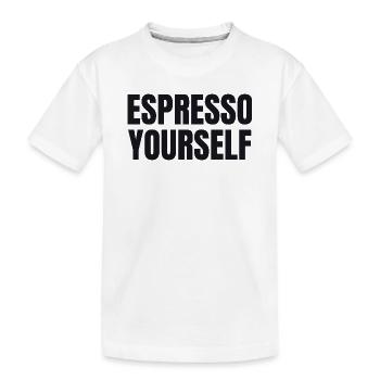Espresso Yourself - T-shirt Drôle de Café - T-shirt bio Premium Enfant - blanc - Devant
