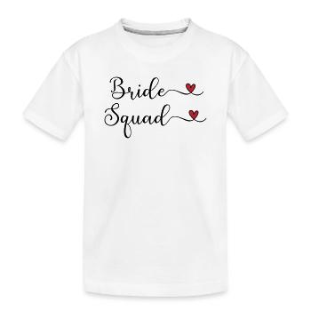 Bride Squad niedlich, handgeschrieben Typografie mit Hea - Kinder Premium Bio T-Shirt - Weiß - Vorne