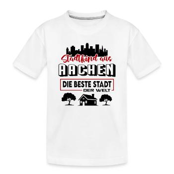 Aachen Stadtkind Baby Kinder Ort - Kinder Premium Bio T-Shirt - Weiß - Vorne