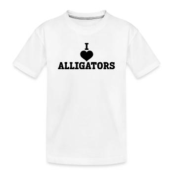 J’adore les alligators – Fan d’alligators - T-shirt bio Premium Enfant - blanc - Devant
