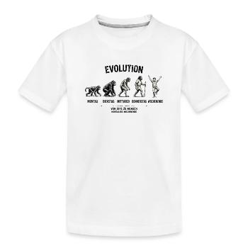 EVOLUTION  Von Affe zu Mensch  Montag - Wochenende - Kinder Premium Bio T-Shirt - Weiß - Vorne