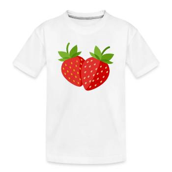 fraise - T-shirt bio Premium Enfant - blanc - Devant