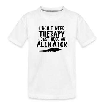 Alligator qui dit reptile - T-shirt bio Premium Enfant - blanc - Devant