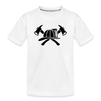 Casque de pompier Silhouette Aexte - T-shirt bio Premium Enfant - blanc - Devant