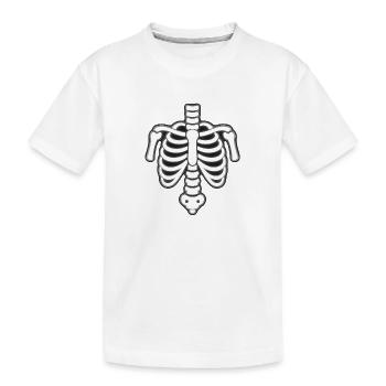 Comic Skelett Brustkorb als Faschingskostüm Party - Kinder Premium Bio T-Shirt - Weiß - Vorne