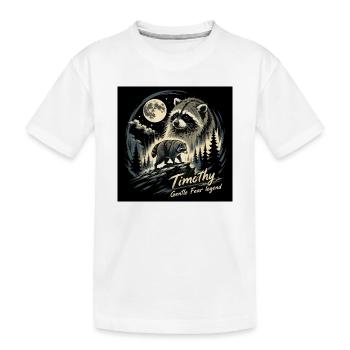 Jimothy Waschbär Lustige Jimothy aus Seattle - Kinder Premium Bio T-Shirt - Weiß - Vorne
