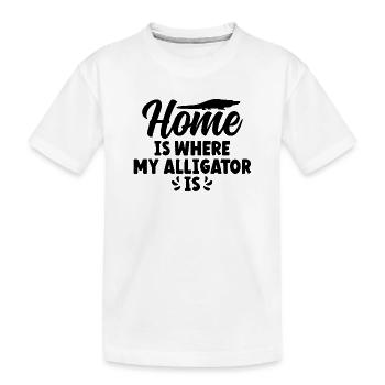 Home Is Where My Alligator Is - Kinder Premium Bio T-Shirt - Weiß - Vorne