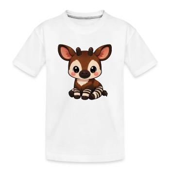 Okapi - Kinder Premium Bio T-Shirt - Weiß - Vorne