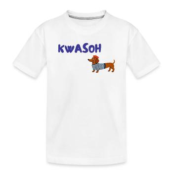 Croissant Pardoie : Français teckel - T-shirt bio Premium Enfant - blanc - Devant