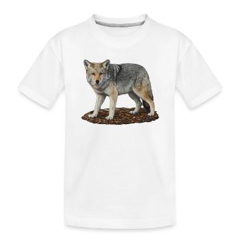 Garde du Loup sur les Rochers - T-shirt bio Premium Enfant - blanc - Devant