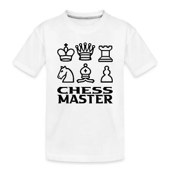 Schachmeister - Kinder Premium Bio T-Shirt - Weiß - Vorne