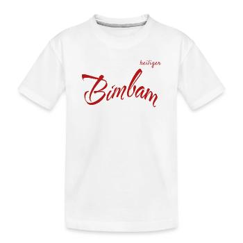 Heiliger Bimbam – Humorvolles Statement Design - Kinder Premium Bio T-Shirt - Weiß - Vorne