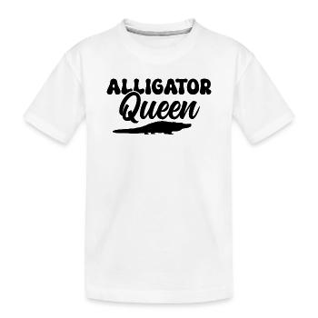 Alligator Queen Reptilien Fan - Kinder Premium Bio T-Shirt - Weiß - Vorne