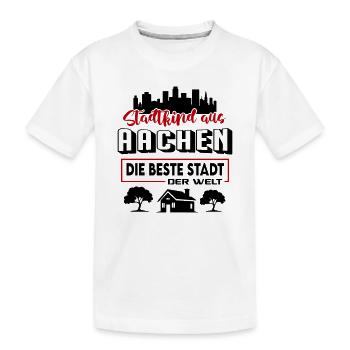 Aachen-Stadt-Nuckel-Flasche - Kinder Premium Bio T-Shirt - Weiß - Vorne
