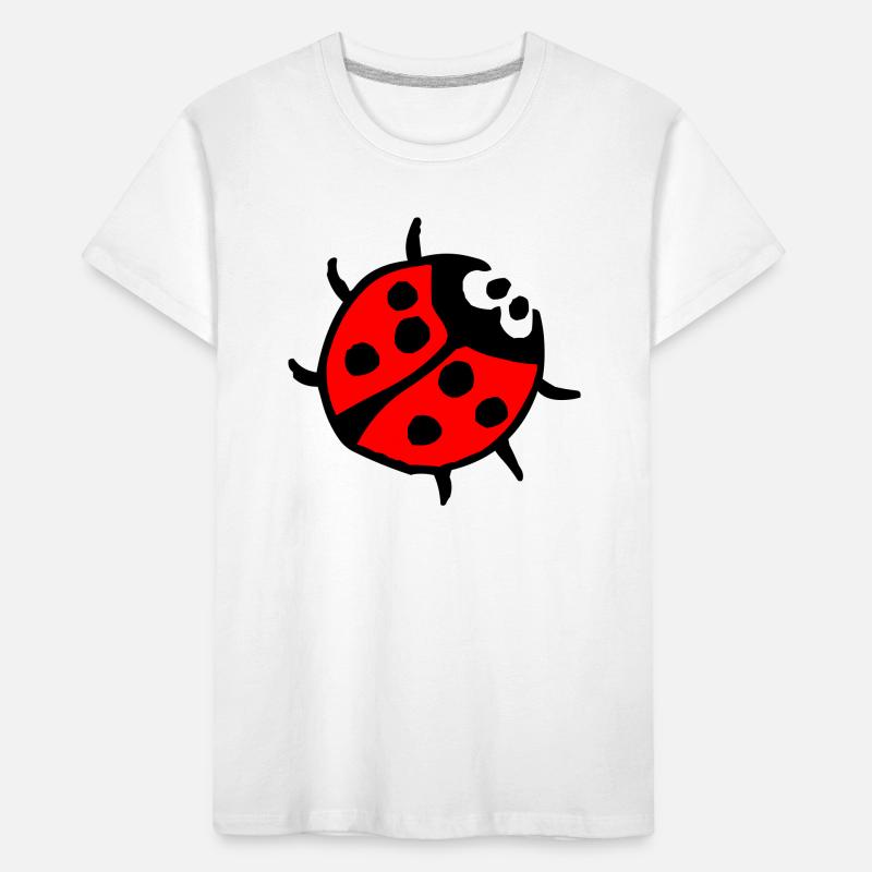 Vibrant Ladybug Spot Pattern Kids' Premium Organic T-Shirt