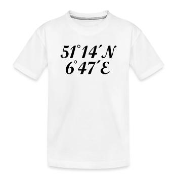 Düsseldorf Düsseldorfer Koordinaten - Kinder Premium Bio T-Shirt - Weiß - Vorne