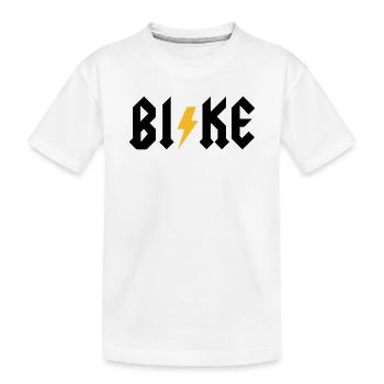 BI!KE - Kinder Premium Bio T-Shirt - Weiß - Vorne