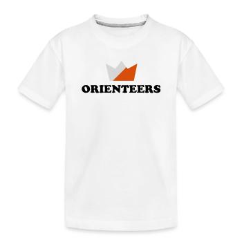 Orientierungsläufer Krone - Kinder Premium Bio T-Shirt - Weiß - Vorne