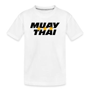 Muay Thai - Kids' Premium Organic T-Shirt - white - Front